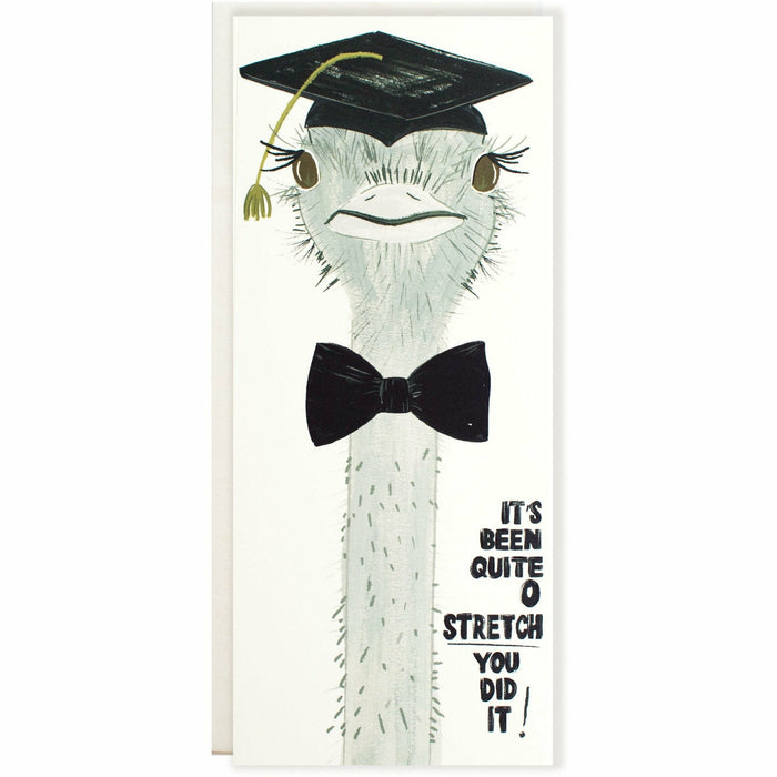Ostrich Grad Card Bow Tie - The First Snow