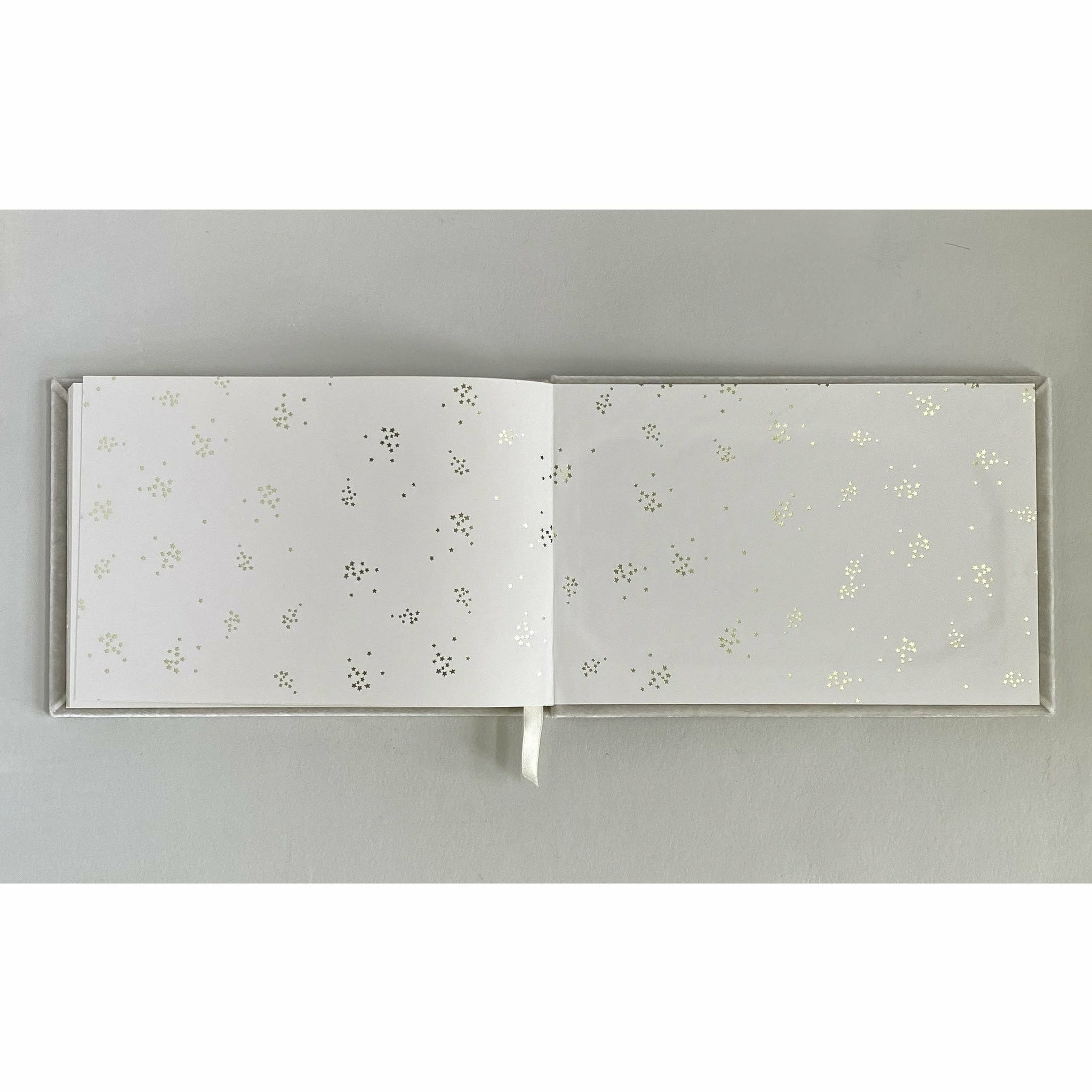 Custom Text Silk Velvet Guestbook with House - The First Snow