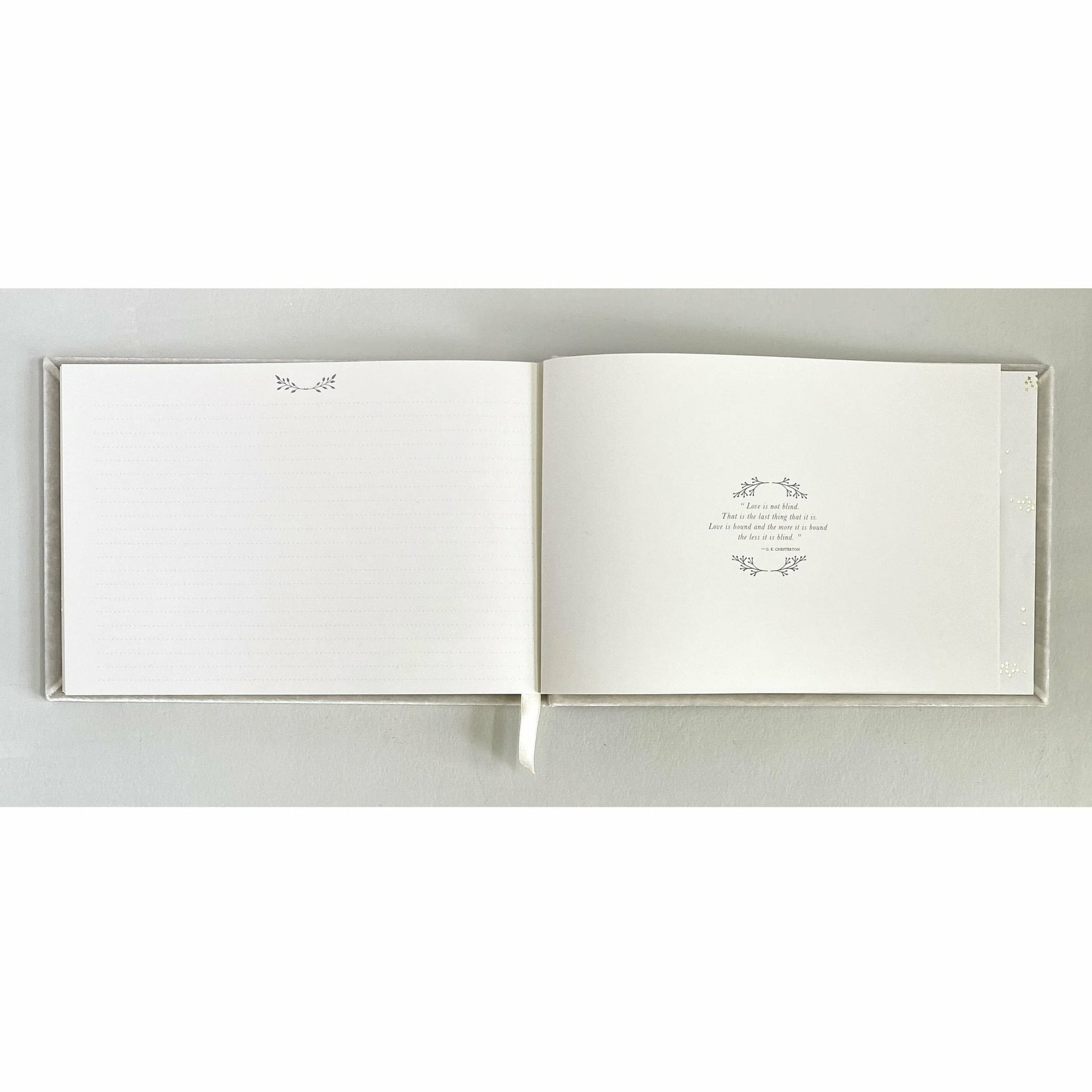 Wedding Celebration Silk Velvet Guestbook - The First Snow