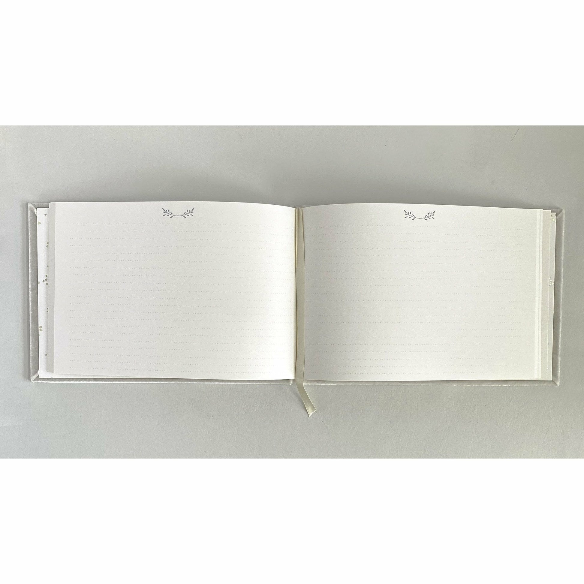 100 Page Velvet-Covered Guestbook with Custom Monogramming - The First Snow