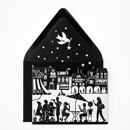 Cafe Terrace Card Die Cut - The First Snow