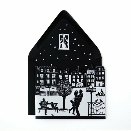 Rendez-vous City Shape card - The First Snow