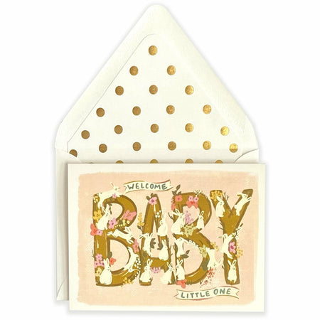 Welcome Little One Baby Card - The First Snow