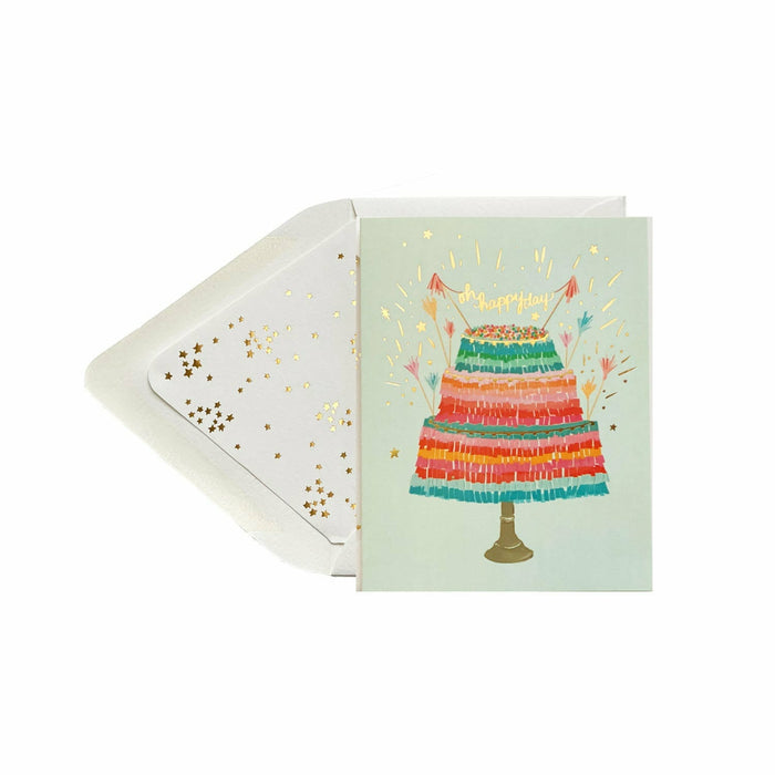 Oh Happy Day Piñata Cake Card - The First Snow