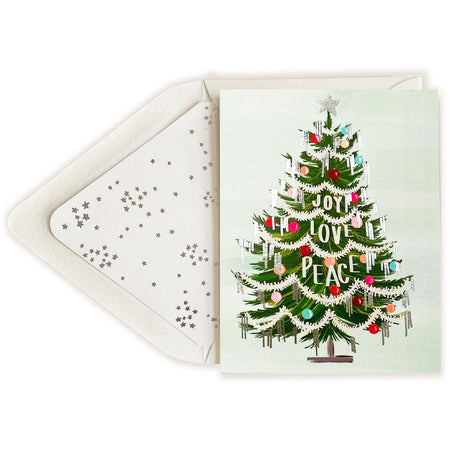 Tinsel Tree Card - The First Snow