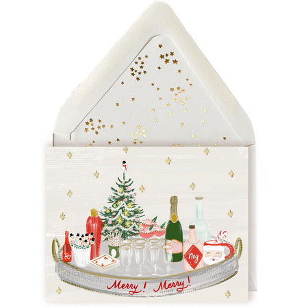 Merry Merry Holiday Tray Card - The First Snow