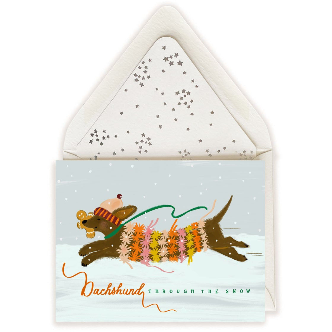 Dachshund Through The Snow Card - The First Snow