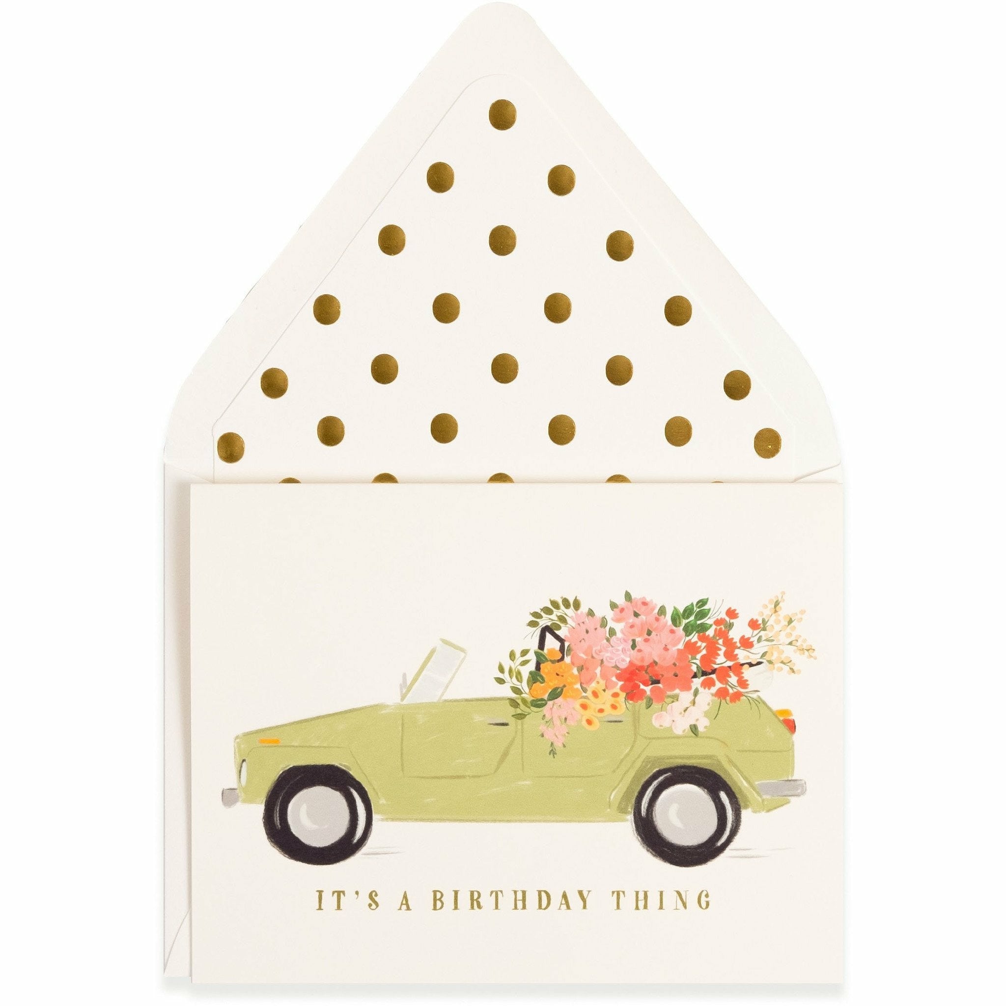 It's a Birhtday Thing Birthday Card with Gold and Cream Envelope - The First Snow