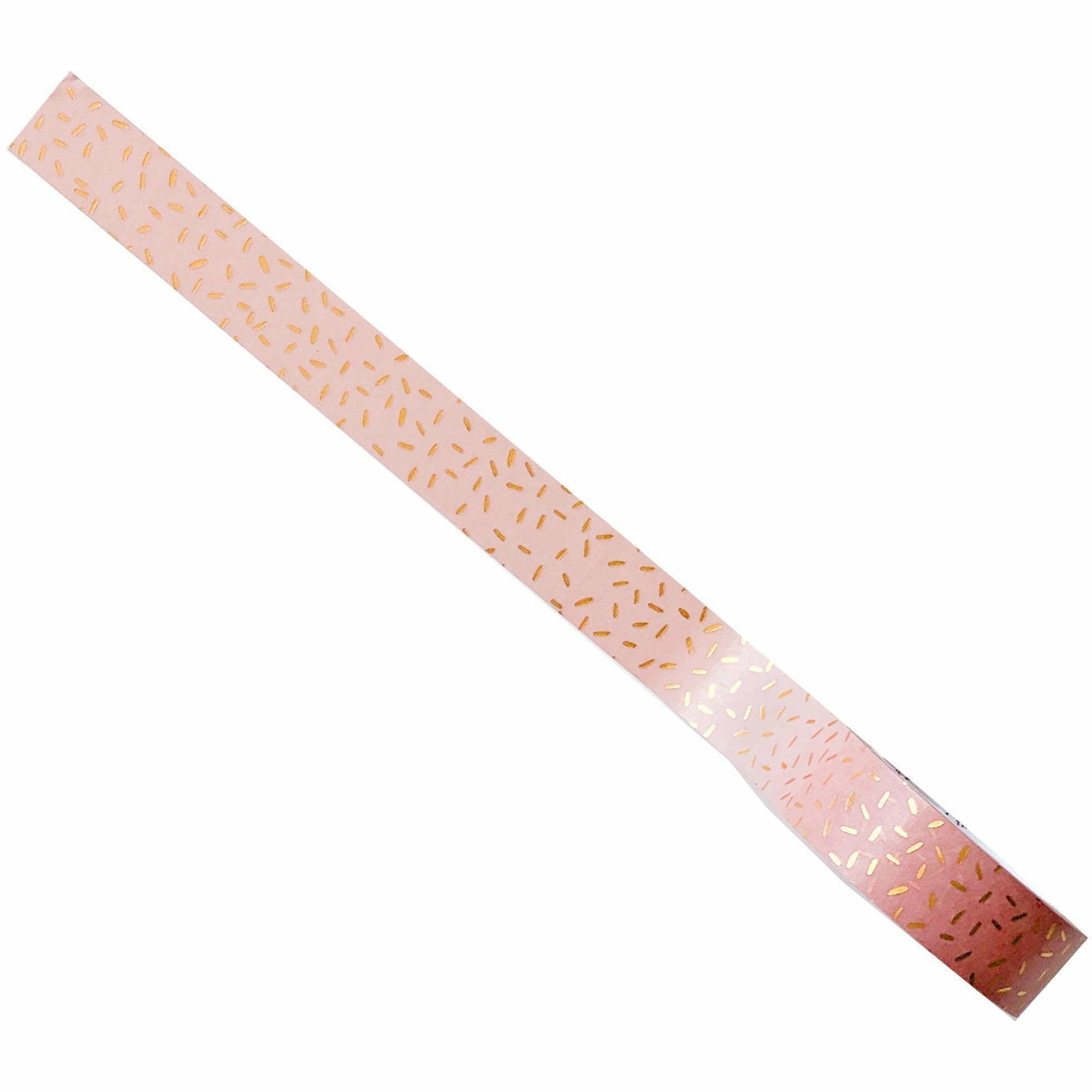Gorgeous Pink Washi Tape with Metallic Golden Confetti Pattern