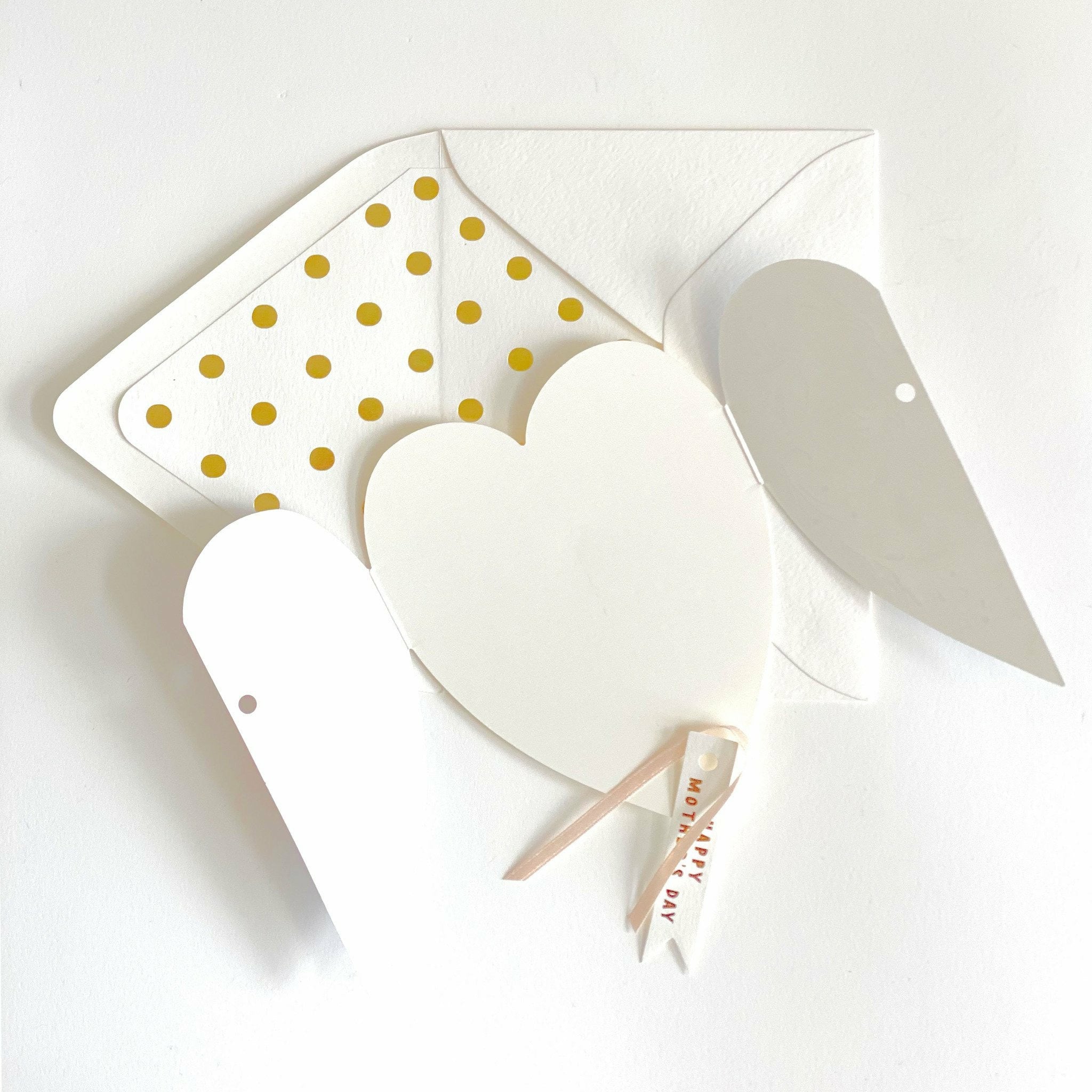 Happy Mother's Day Folding Heart Card/Blue - The First Snow