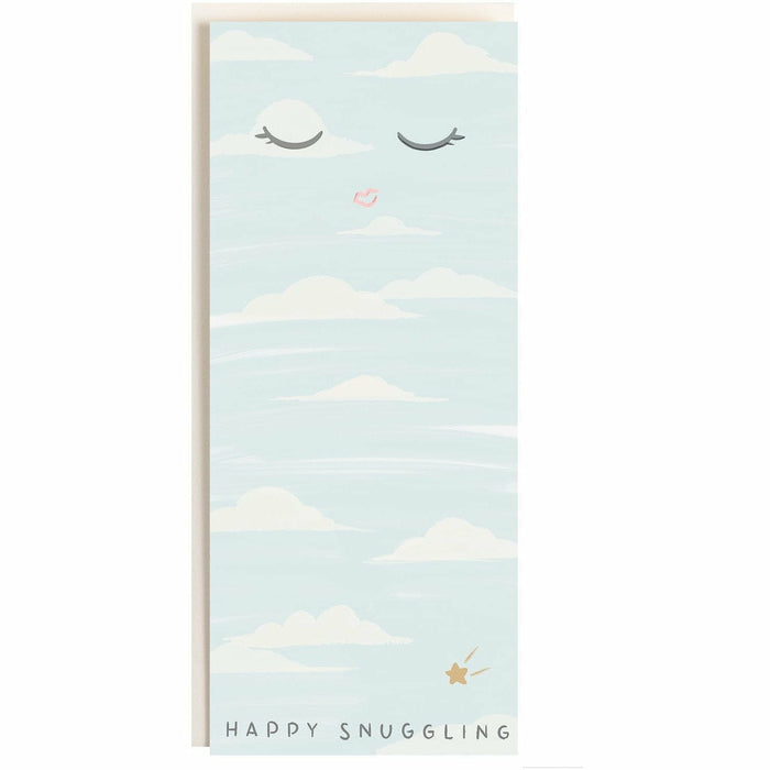 "Happy Snuggling" Adorable Well-Wishing Card for New Parents - The First Snow