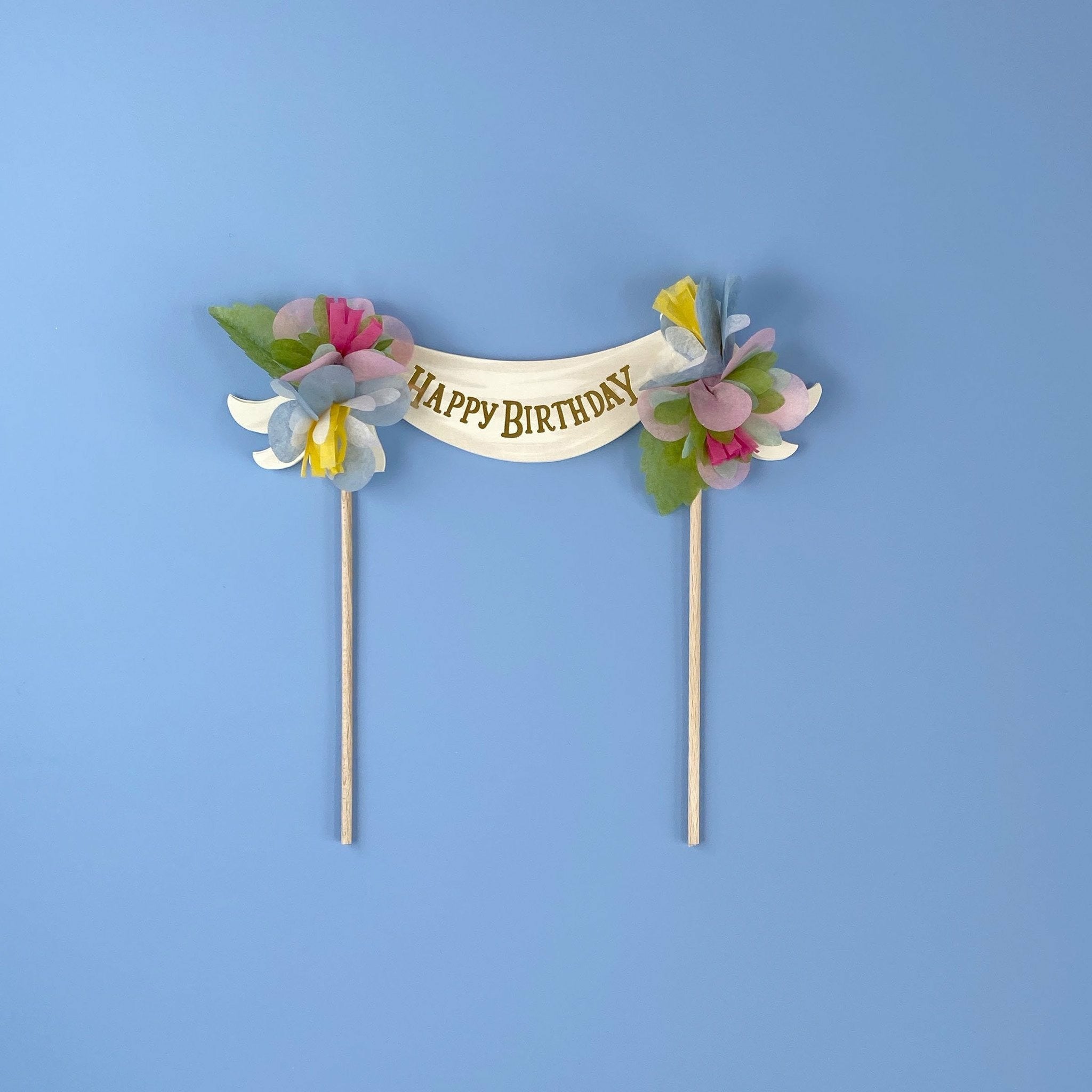 Happy Birthday Cake Topper Multi-Color by The First Snow - The First Snow