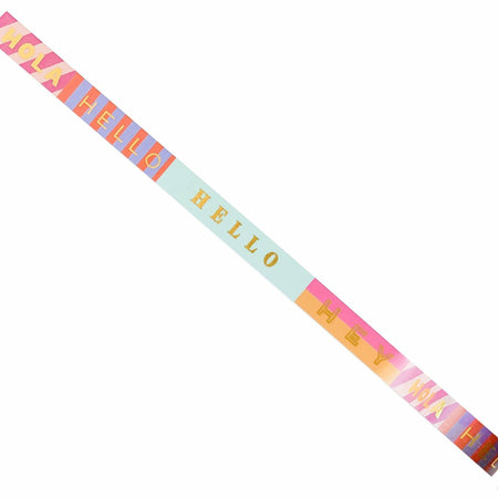 "Hello, Hola, Bonjour, Hey" Fun and Colorful Greetings Washi Tape - The First Snow