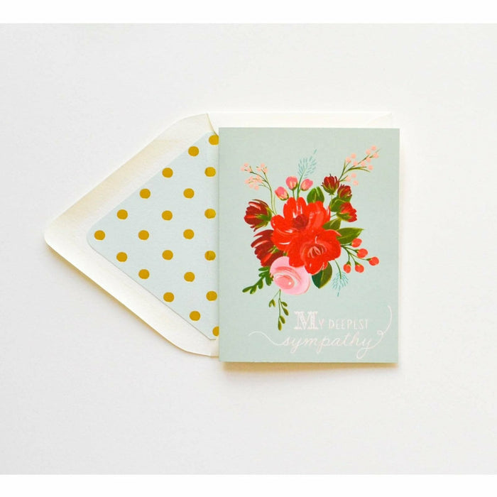 With Sympathy Floral card - The First Snow