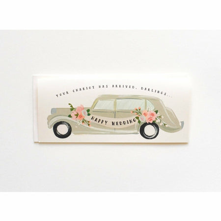 Happy Wedding Chariot has arrived Card - The First Snow
