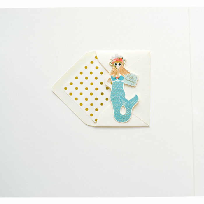 Mermaid Happy Birthday folded card - The First Snow