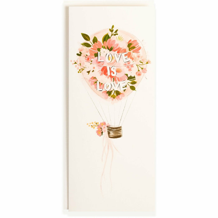 "Love is Love" Flower Bouquet Romantic Wedding or Friendship Card - The First Snow