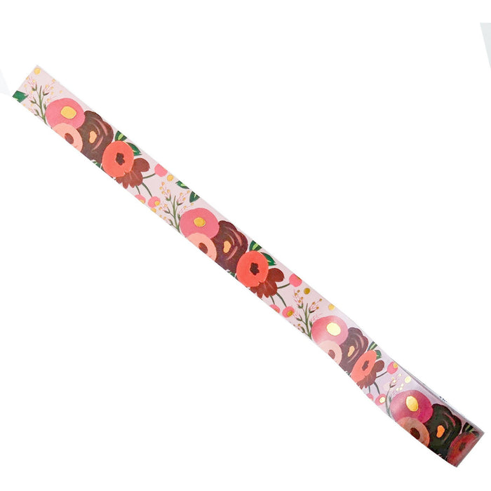 Pink, Red, and Orange Flower-Covered Decorative Washi Tape - The First Snow