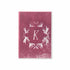 Rosa Petite Silk Velvet Monogram Book with ribbon bookmark - The First Snow