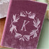 Rosa Petite Silk Velvet Monogram Book with ribbon bookmark - The First Snow