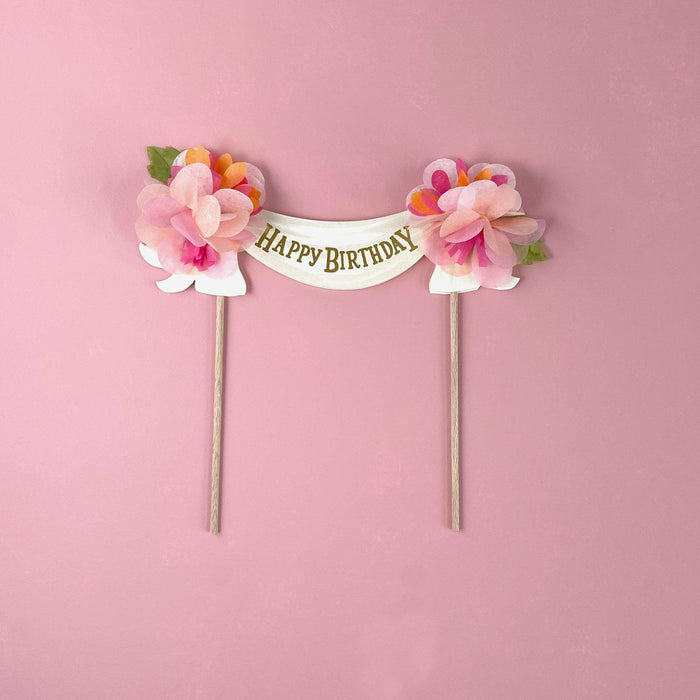 Happy Birthday Cake Topper Pinks by The First Snow - The First Snow