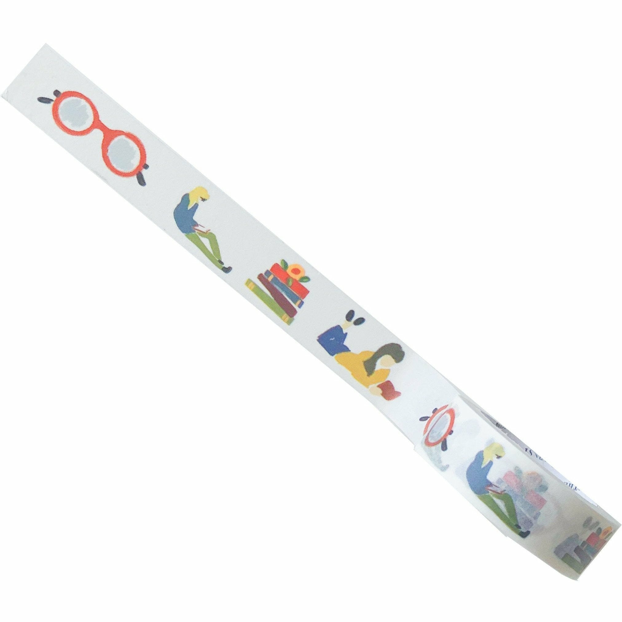 Book Lovers Washi Tape with Colorful Images of Books and Reading