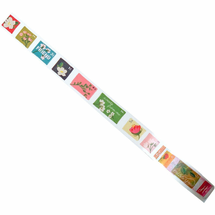 Postage Stamp-Themed Fun, Bright, and Cute Decorative Washi Tape - The First Snow