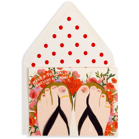 "Have a Toe'dally Awesome Birthday!" Flip Flop-Themed Card - The First Snow